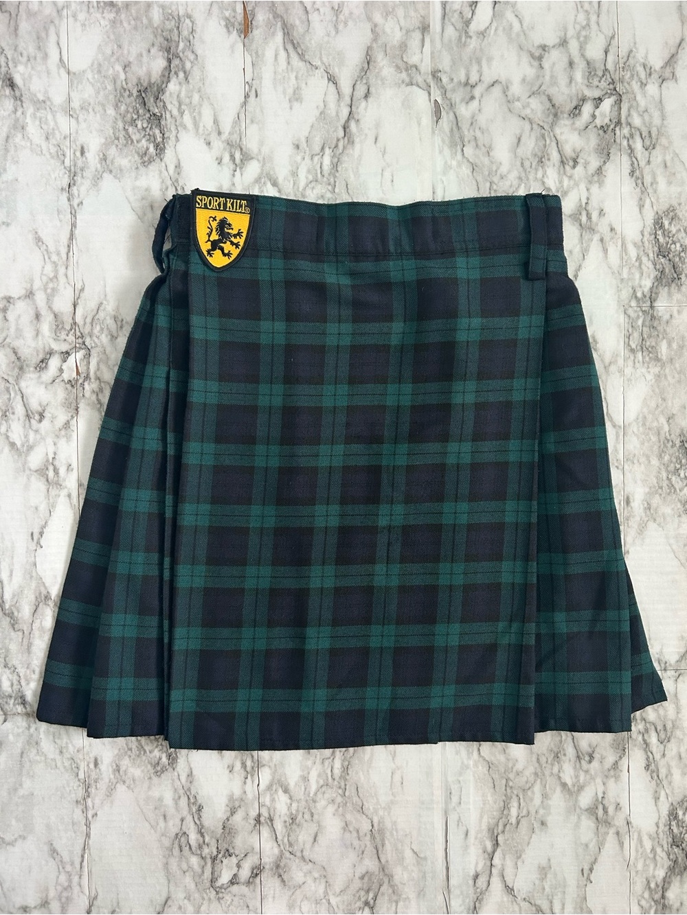 Sport Kilt women’s size small Tartan Plaid Mini kilt Skirt elastic waist Velcro